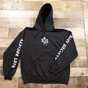 Riot Society Sakura Kanji Graphic Hoodie – Men’s Large Black